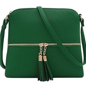 Deluxity Bag Adjustable Strap Green Purse Lightweight